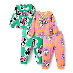 Babyhug Disney Single Jersey Knit Full Sleeves Night Suit With Mickey Mouse Graphics - Red