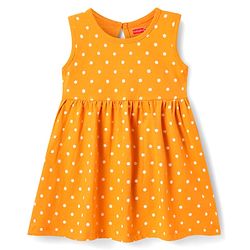 Babyhug Cotton Jersey Knit Half Sleeves Frock with Polka Dot Print Pack of 2 - Multicolor main image 1