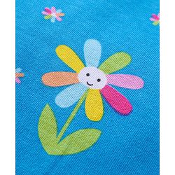 Babyhug Cotton Knit Half Sleeves Co-ords Short Night Suits with Floral & Polka Dots Print Pack of 2 - Blue & Dark Pink