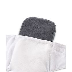 Babyhug Microfiber Solid Reusable Stay Dry 3 Layer Cloth Diaper Inserts Pack of 3 - Grey