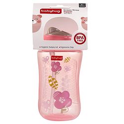 Babyhug Swipey Straw Sipper Pink - 300 ml