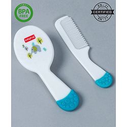 Babyhug Ergo Grip Hair Brush & Comb Grooming Set - Blue