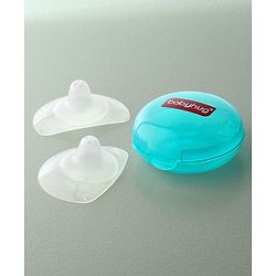 Babyhug Silicone Nipple Shield With Case Pack of 2 - Turquoise