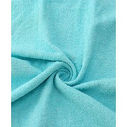 Babyhug Terry Cotton Woven Towel with Bear Embroidery L 101 x B 50 cm - Aqua Blue