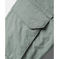 Babyhug Woven Full Length Solid Colour Parachute Pant - Smoke Green