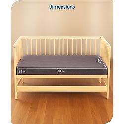 Babyhug 100% Cotton Waterproof Fitted Mattress Protector Cover - Grey