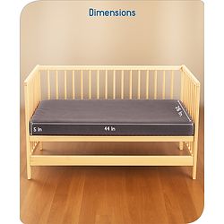 Babyhug 100% Cotton Waterproof Fitted Mattress Protector Cover - Grey