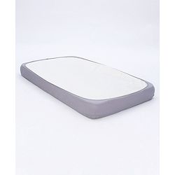 Babyhug 100% Cotton Waterproof Fitted Mattress Protector Cover - Grey