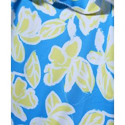Babyhug Water Repellant Sleeveless V Cut Swimsuit with Floral Print - Blue