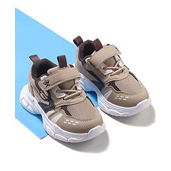 Cute Walk by Babyhug Velcro Closure Sneakers with Fashion Applique - Brown