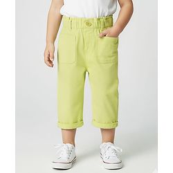 Babyhug Twill Woven Mid Thigh Length  With Stretch  Shorts  Star Print - White main image 0