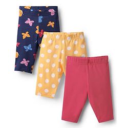 Babyhug Cotton Lycra Full Length Leggings with Frill Detailing - Fuchsia