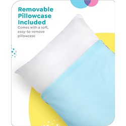 Babyhug Disney Cotton Rectangular Pillow With Smiley Mickey Face Print - Blue