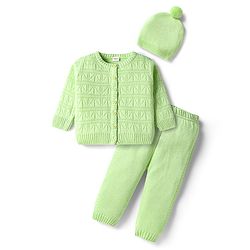 Babyhug Knitted Full Sleeves Pullovers Sweater With Star Design-  Multicolor main image 0
