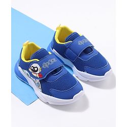 Cute Walk by Babyhug Velcro Closure Sneaker Shoes with Space Theme Print - Blue