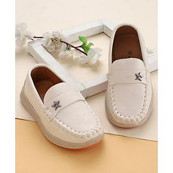 Cute Walk by Babyhug Slip On Solid Loafers - Beige