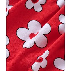 Babyhug 100% Cotton Floral & Hearts Printed Bloomers Pack Of 3 - Red Navy Blue & White