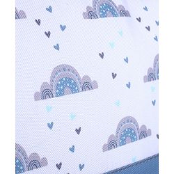 Babyhug Multipurpose Diaper Sling Bag Cloud Print - Blue| Adjustable Shoulder Strap| Insulated Bottle Pouches| Water Resistant| Carry Handle