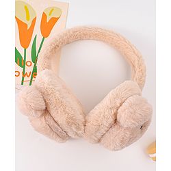 Babyhug Ear Muffs with Bear Design - Light Brown
