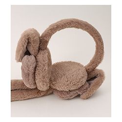 Babyhug Ear Muff with Bear Design - Tan