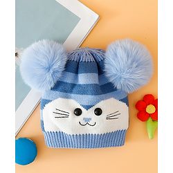 Babyhug Woollen Cap with Knot - Yellow main image 0