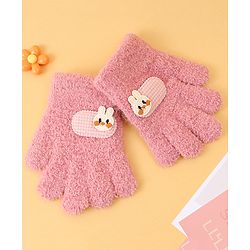 Babyhug Gloves with Patch Detailing - Pink