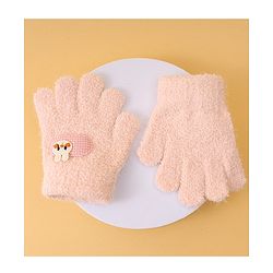 Babyhug Gloves with Patch Detailing - Light Pink