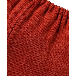 Babyhug Sweater Knit Full Length Regular Fit Solid Woollen Pant - Rust Orange