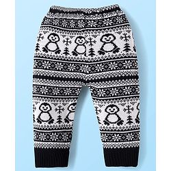 Babyhug Cotton Looper Knit Full Length Lounge Pant Floral Print - Blue
