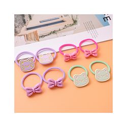 Babyhug Free Size Bow Rubber Bands  Set of 10 -  Multicolor