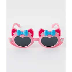 Babyhug Animal Shaped Sunglasses with Bow Applique - Pink