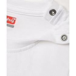 Babyhug Interlock Knit Half Sleeves T-Shirt & Shorts Set with Bear Embroidery - Light Blue & White