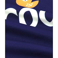 Babyhug Half Raglan Sleeves Legged Swimsuit With Giraffe Print & Cap - Navy Blue