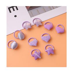 Babyhug Free Size Rubber Bands Pack Of 10 - Purple