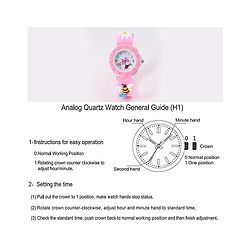 Babyhug Free Size Digital Watch With Floral & Bee Applique - Light Blue