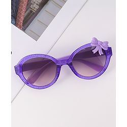 Babyhug Sunglasses With Bow Applique - Purple