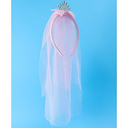 Babyhug Free Size Hair Band Tiara & Bow Design - Pink