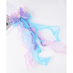 Babyhug Hair Clip with Bow & Butterfly Applique - Pink & Plum