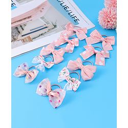 Babyhug Hair Rubber Bands Butterfly Applique Pack of 12 - Multicolor
