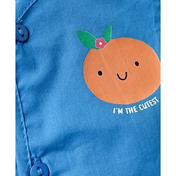 Babyhug 100% Cotton Knit Sleeveless Front Open Jhablas with Orange & Polka Dots Print Pack of 3 - Orange Blue & White