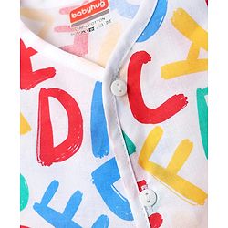 Babyhug 100% Cotton Knit Sleeveless Striped & Printed Jhablas Pack of 3 - White & Yellow