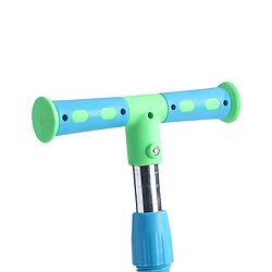 Babyhug 3 Wheel Foldable Kids Scooter with LED Light 4 Level Height Adjustment - Blue| Lean to Steer| Stable Design| Toy for 3 to 14 year Boys and Girls| Activity Gift| Promotes Physical Activity