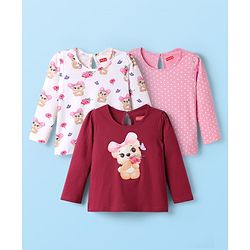 Babyhug Cotton Knit Full Sleeves Bunny Graphics T-Shirt - Violet main image 1