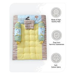 Babyhug Premium Cotton Bedding Set Farm Theme Pack of 4 - Yellow