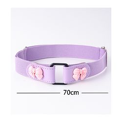 Babyhug Free Size Belt With Bow Applique - Purple