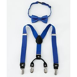 Babyhug Bow and Suspender Set - Blue