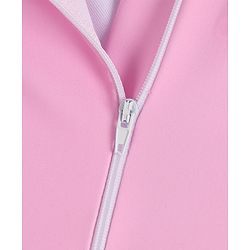 Babyhug Half Raglan Sleeves Legged Swimsuit With Unicorn Print & Cap - Pink