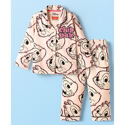 Babyhug Disney 100% Cotton Full Sleeves Front Open Co-Ords Night Suit ...