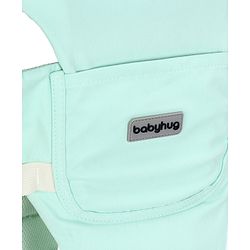 Babyhug Snuggle Bloom 8 in 1 Baby Carrier with Hip Seat - Sea Green| Ideal for Carrying 3.6-15 kg Babies Aged 5-36 months| Optimal Weight Distribution| Adjustable Safety Buckle| Breathable Fabric