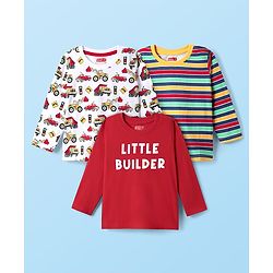Babyhug Cotton Full Sleeves Tee With Text Graphics- Off White main image 0
